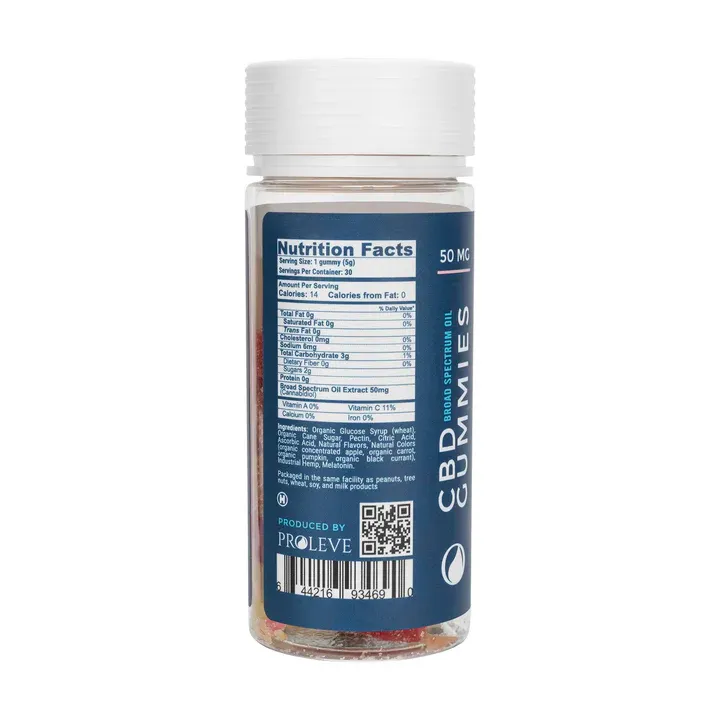 Proleve 50mg Broad Spectrum Gummies With Melatonin  30 Count
