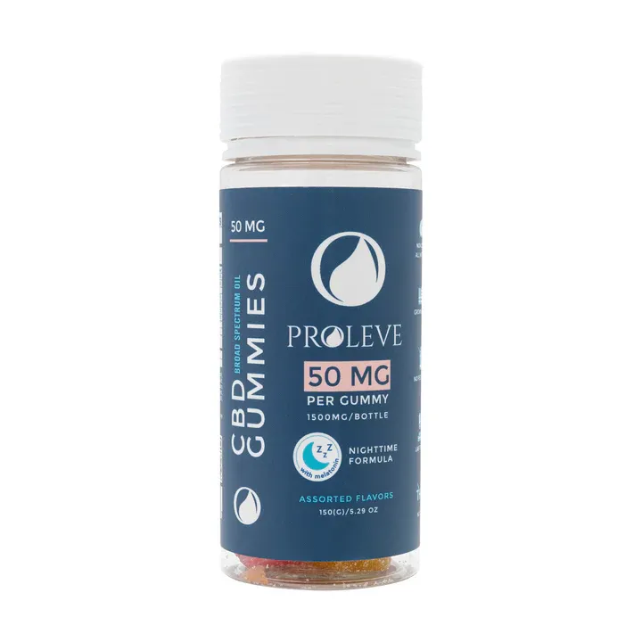 Proleve 50mg Broad Spectrum Gummies With Melatonin  30 Count
