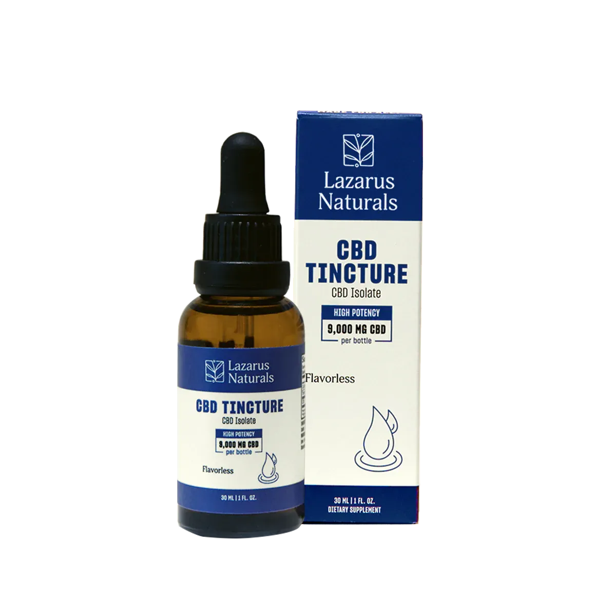 Lazarus Naturals CBD Isolate Tincture 9000mg Unflavored 1 fl oz