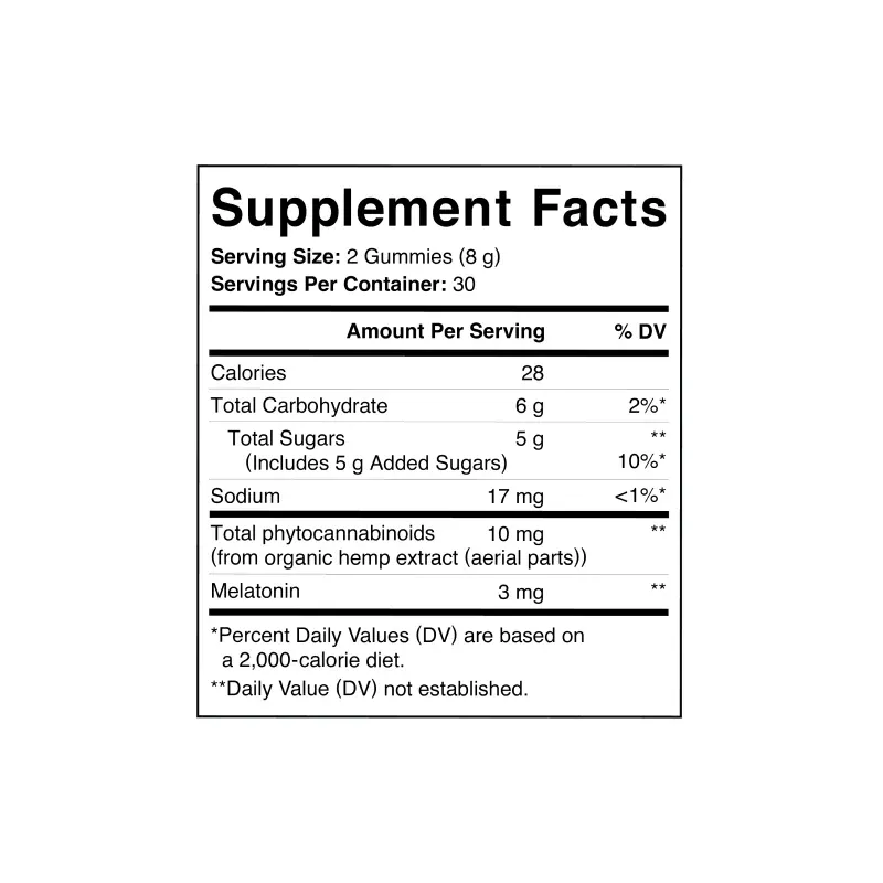 Charlotte's Web CBD Sleep Gummies 10mg Raspberry Flavor 60 count