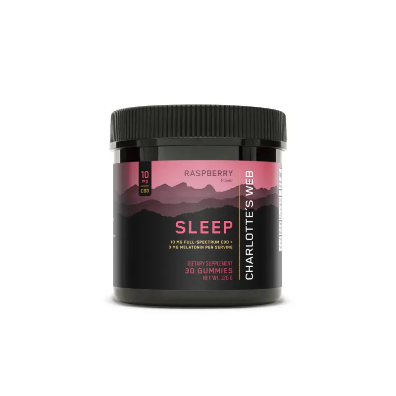 Charlotte&#39;s Web Sleep CBD Gummies 10mg Raspberry Flavor 30 count
