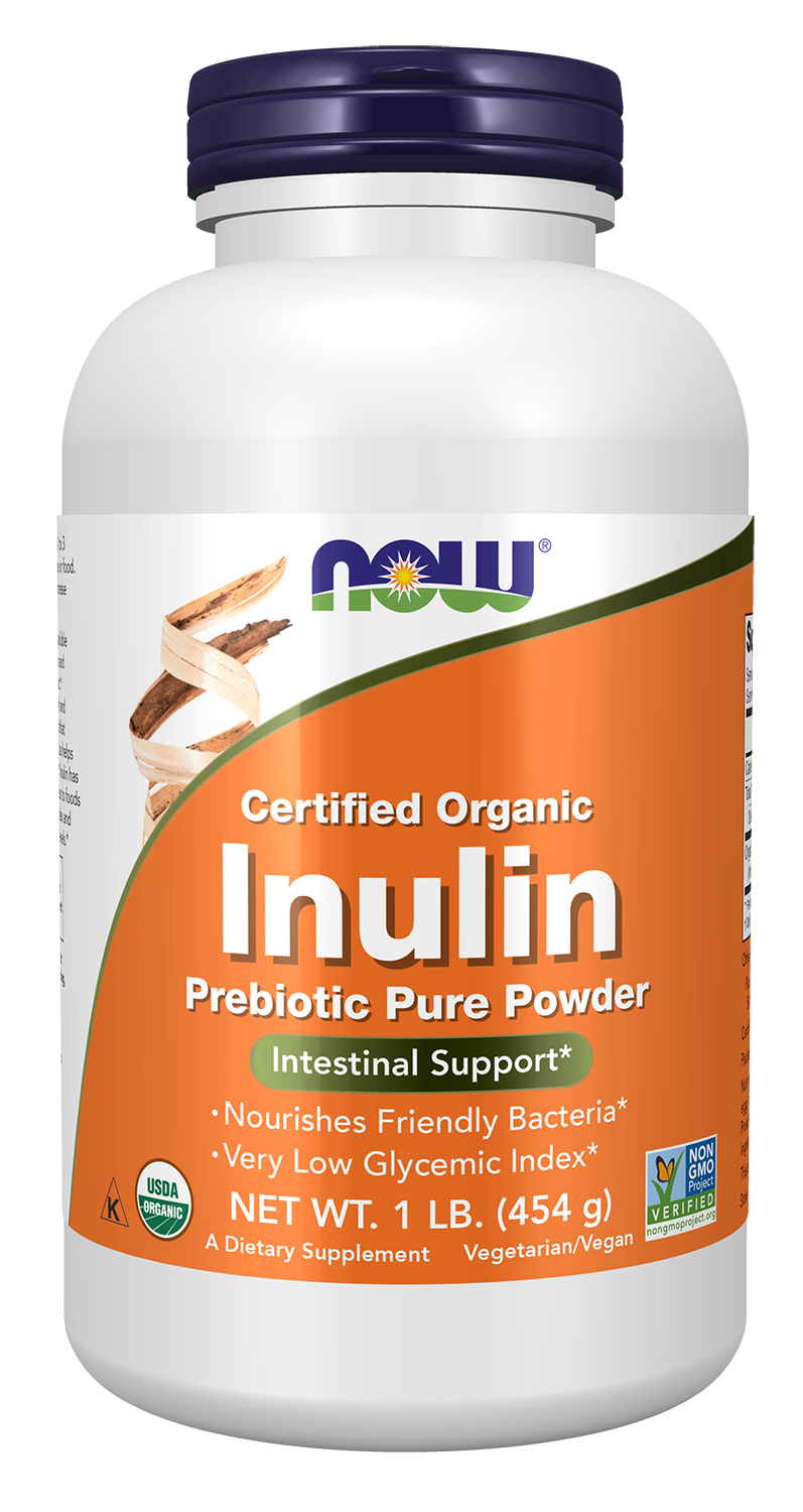 NOW Organic Inulin Prebiotic Pwdr. 1 lb.