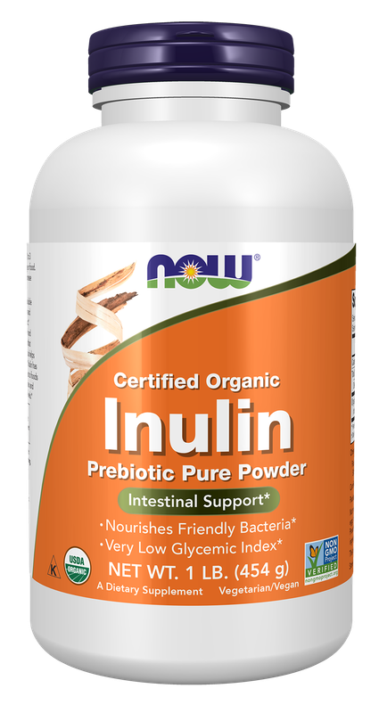 N.O.W. Organic Inulin Prebiotic Pwdr. 1 lb.