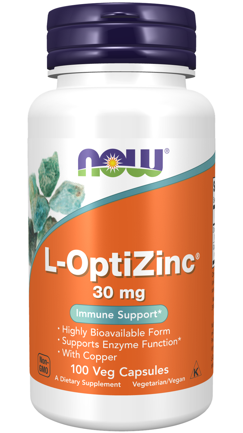 NOW L-OptiZinc 30 mg. 100 Veg. Caps.