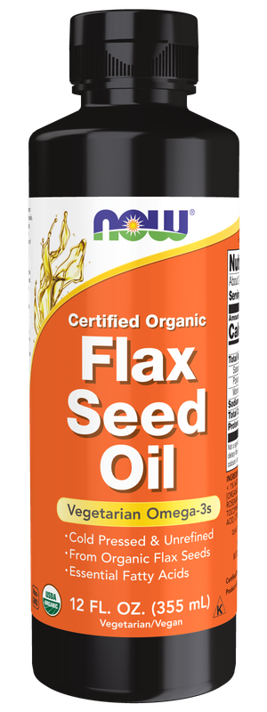 NOW Flax Seed Oil Organic 12oz