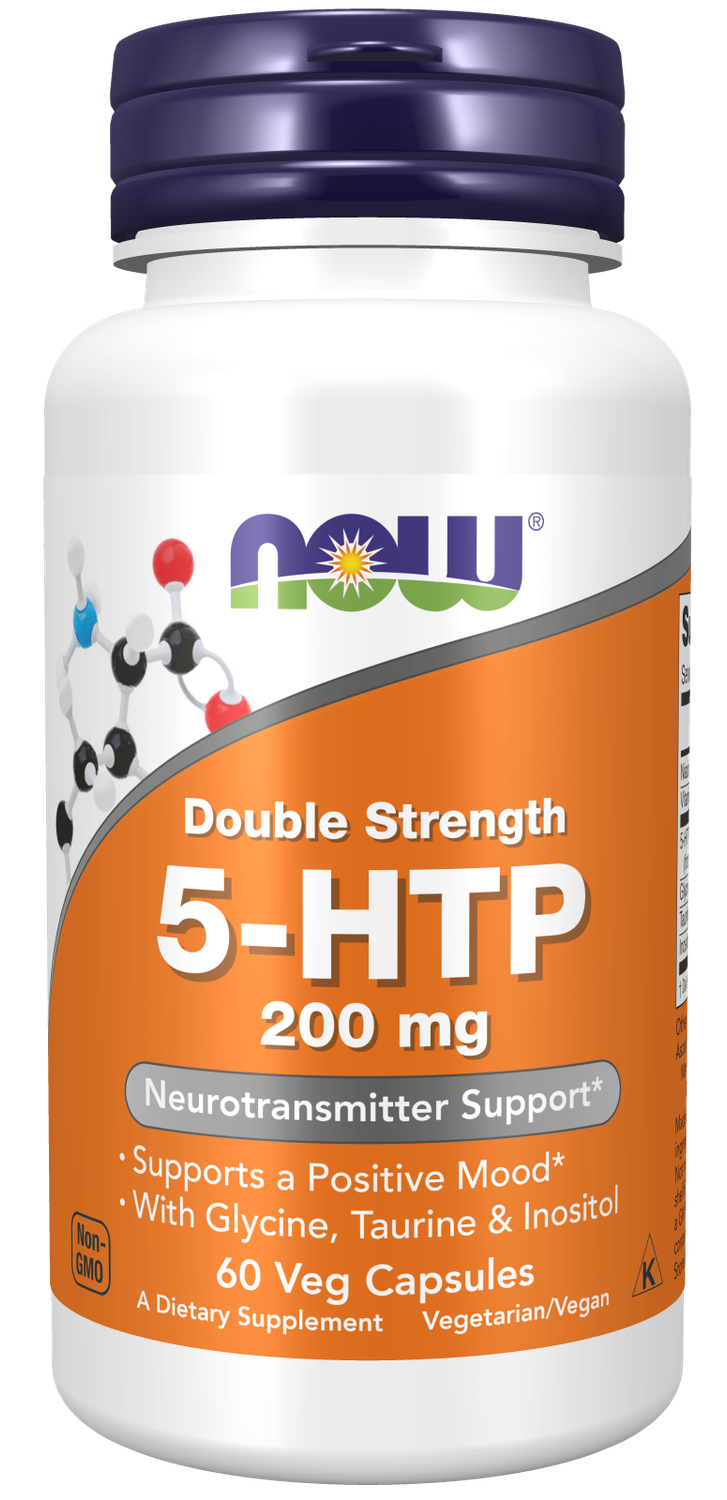 NOW 5-HTP Double Strength 200 mg 60 Veg Caps