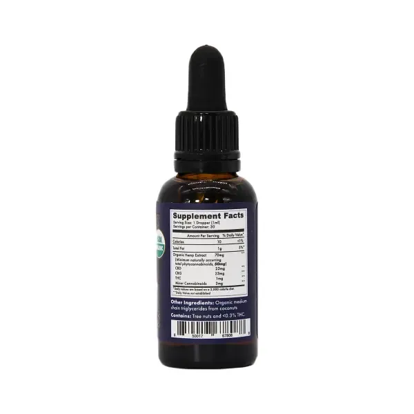 Upstate Elevator Supply Co. Organic Full Spectrum CBG + CBD Hemp Extract 1500mg 1 fl oz