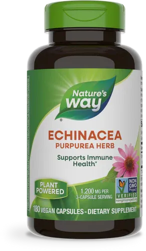 NATURE&#39;S WAY Echinacea Herb 180 Vegan Caps.