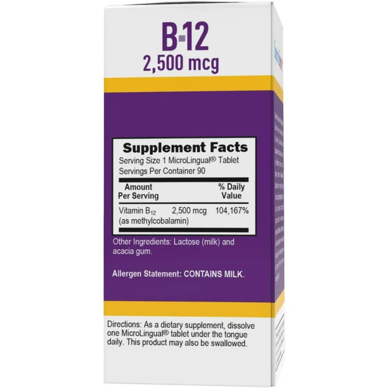 SUPERIOR SOURCE Methylcobalamin B12--2500 mcg. 90 Tabs.