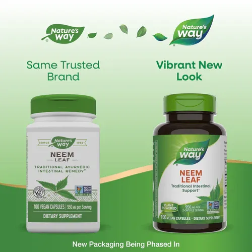 NATURE'S WAY Neem Leaf 100 Vegan Caps.