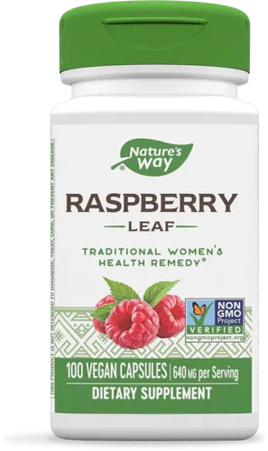 NATURE&#39;S WAY Raspberry Leaf 100 Vegan Caps.