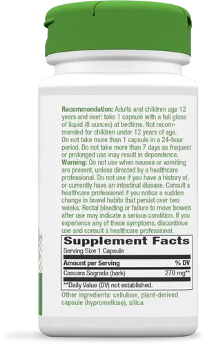Natures Way Cascara Sagrada 100 Vegan Capsules