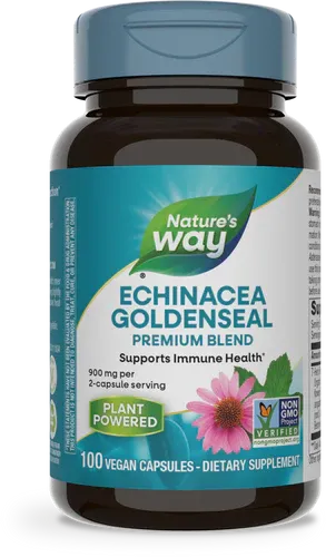 NATURE&#39;S WAY Echinacea Goldenseal 100 Vegan Caps.