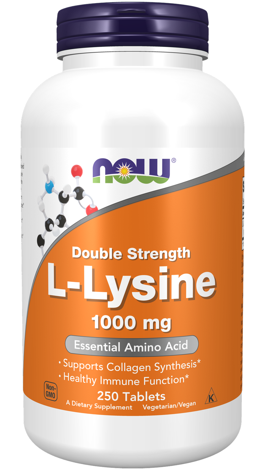 NOW Dbl. Str. L-Lysine 1000 mg. 250 Tabs.
