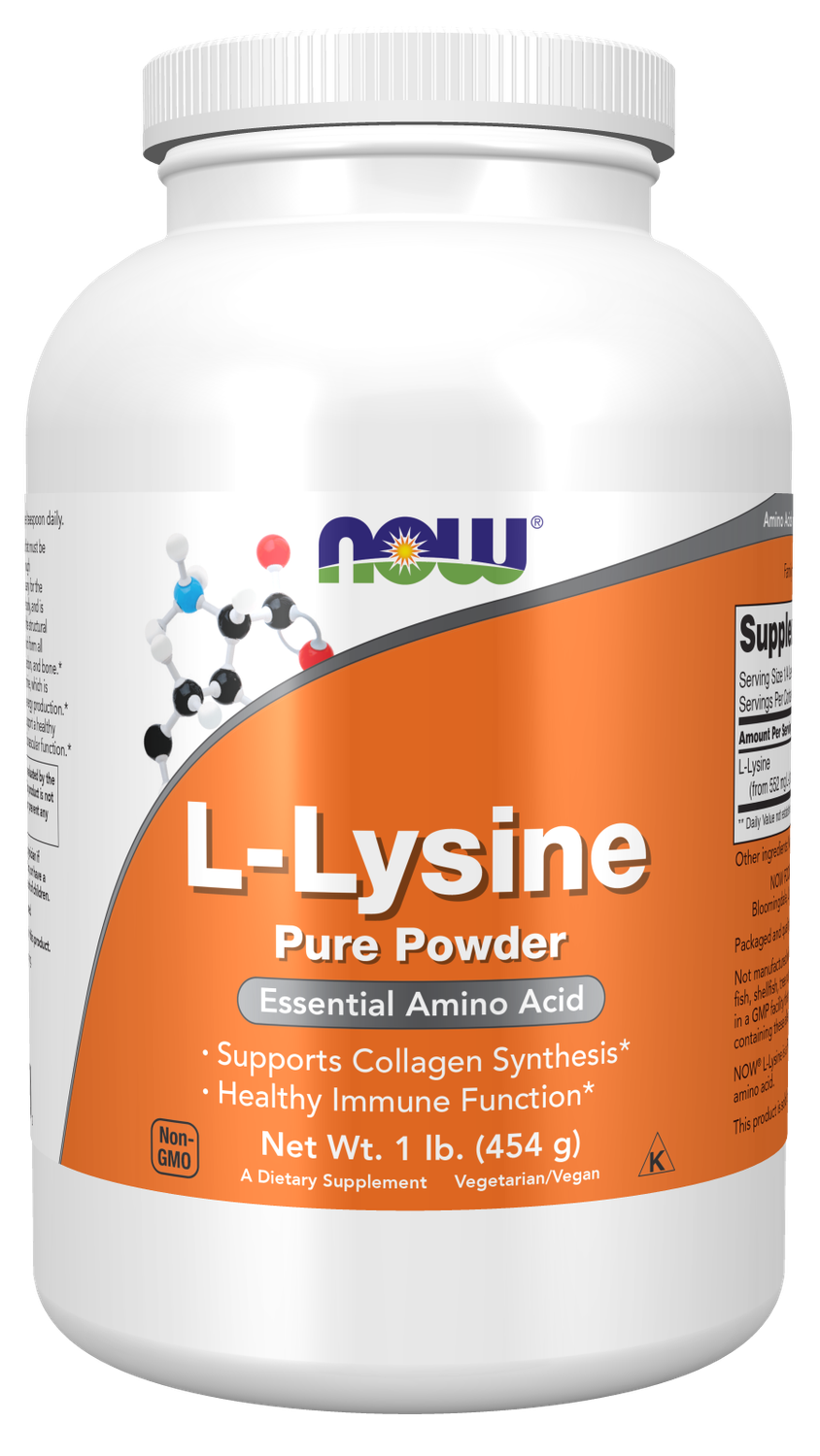NOW L-Lysine Pure Pwdr. 1 Lb.