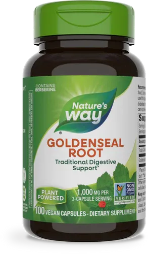 NATURE&#39;S WAY Goldenseal Root 100 Vegan Caps.