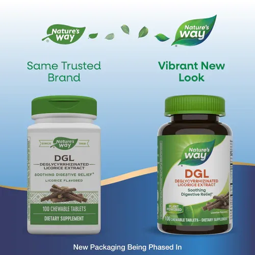NATURE'S WAY   DGL  100 Chewable Tabs