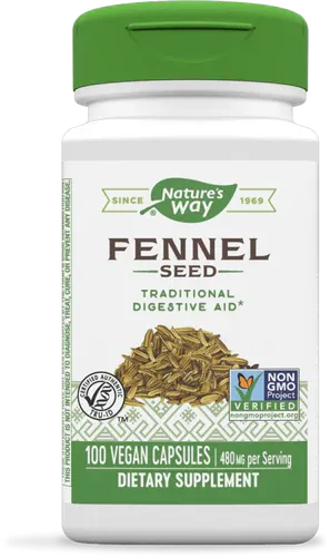 Nature&#39;s Way Fennel Seed 100 Veg Caps