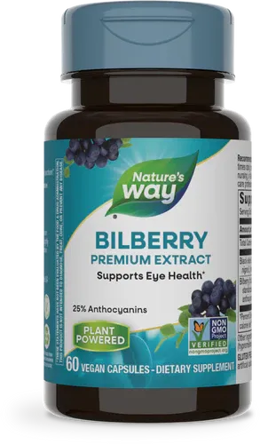 Nature&#39;s Way Bilberry 90 Veg Caps