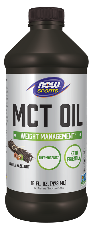 NOW MCT Oil Vanilla Hazelnut 16 fl oz