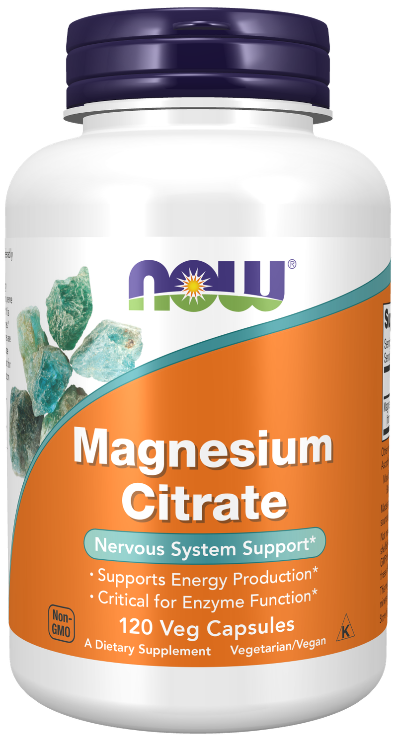 NOW Magnesium Citrate 120 Veg. Caps.