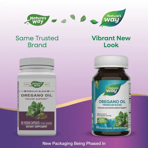 NATURE'S WAY Oregano Oil Extr. 60 Vegan Caps.