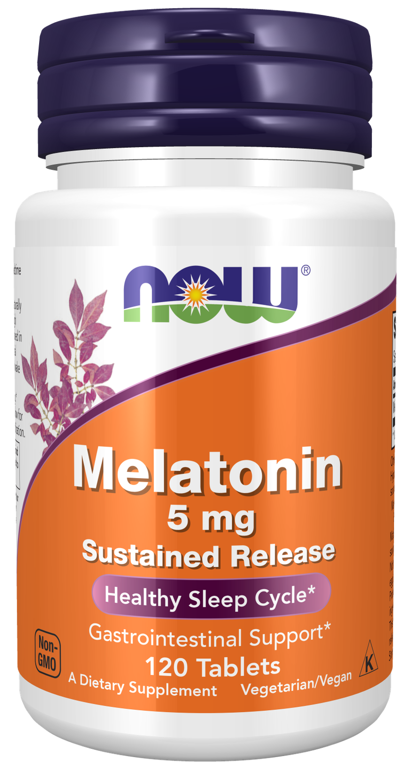 NOW Melatonin 5 mg  Sustained Release  120 Tabs.