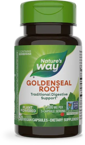 NATURE&#39;S WAY Goldenseal Root 570 mg. 50 Veg. Caps.