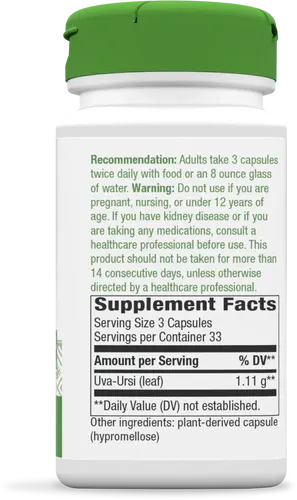 NATURE'S WAY Uva Ursi 480 mg. 100 Veg. Caps.