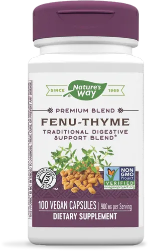 NATURE&#39;S WAY Fenu-Thyme 450 mg. 100 Veg. Caps.