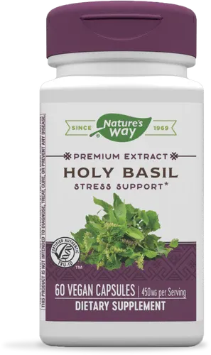 NATURE&#39;S WAY Stand. Holy Basil 60 Vegan Caps.