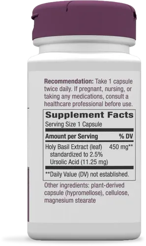 NATURE'S WAY Stand. Holy Basil 60 Vegan Caps.