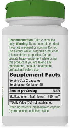 NATURE'S WAY Scullcap 425 mg. 100 Veg. Caps.