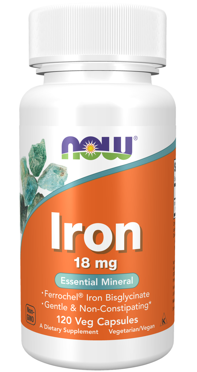 NOW Iron 18 mg. 120 Veg. Caps.