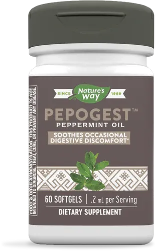 NATURE&#39;S WAY Pepogest Enteric-Coated Peppermint Oil 60 sg
