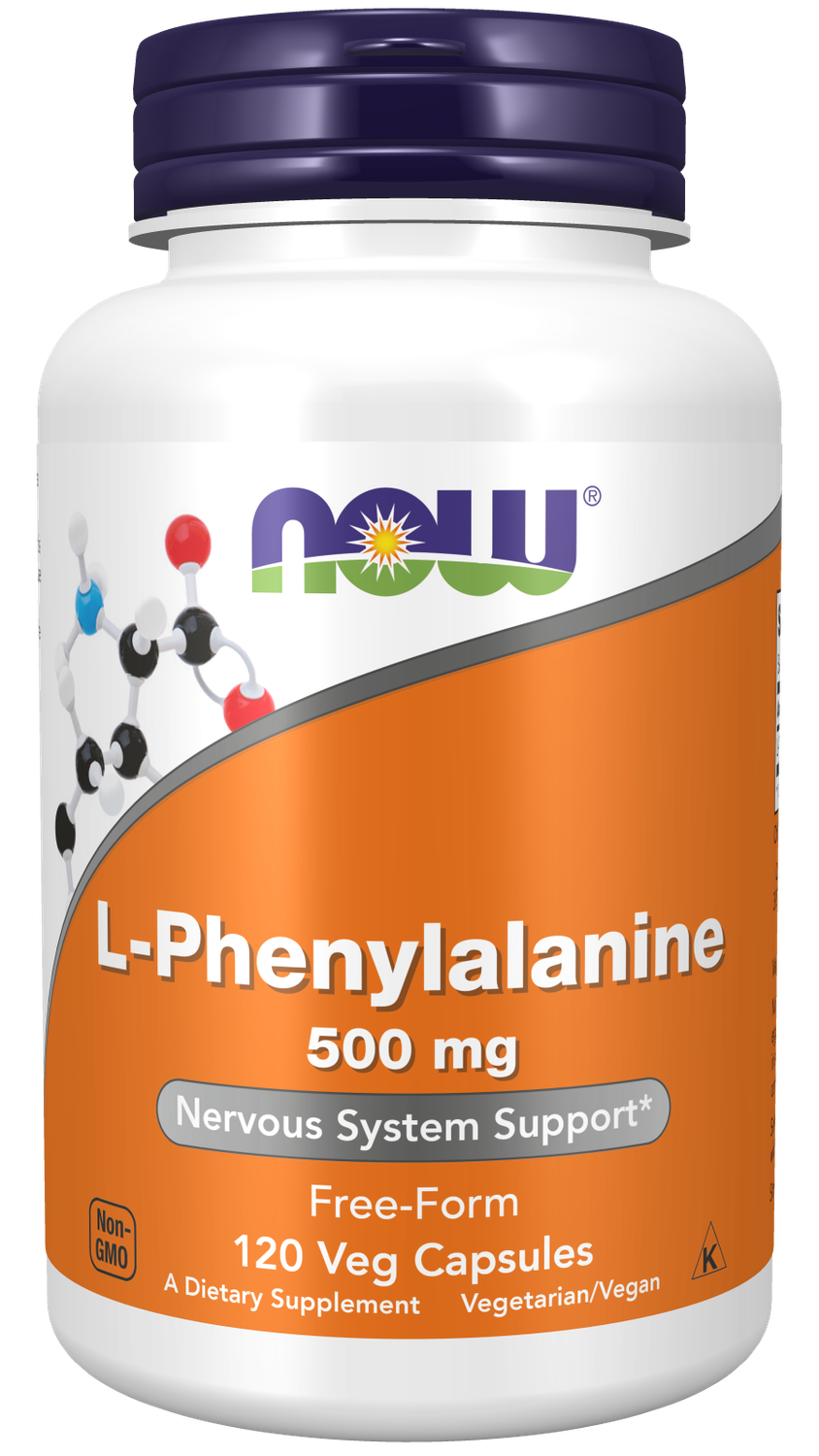 NOW L-Phenylalanine 500 mg. 120 Veg. Caps.