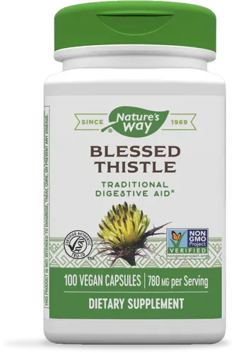 NATURE&#39;S WAY Blessed Thistle 390 mg. 100 Veg. Caps.