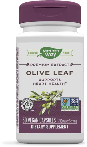 NATURE&#39;S WAY Stand. Olive Leaf (12% Oleuropein) 60 Veg. Caps.