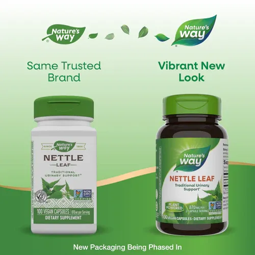 NATURE'S WAY Nettle Leaf 435 mg. 100 Vegan Caps.