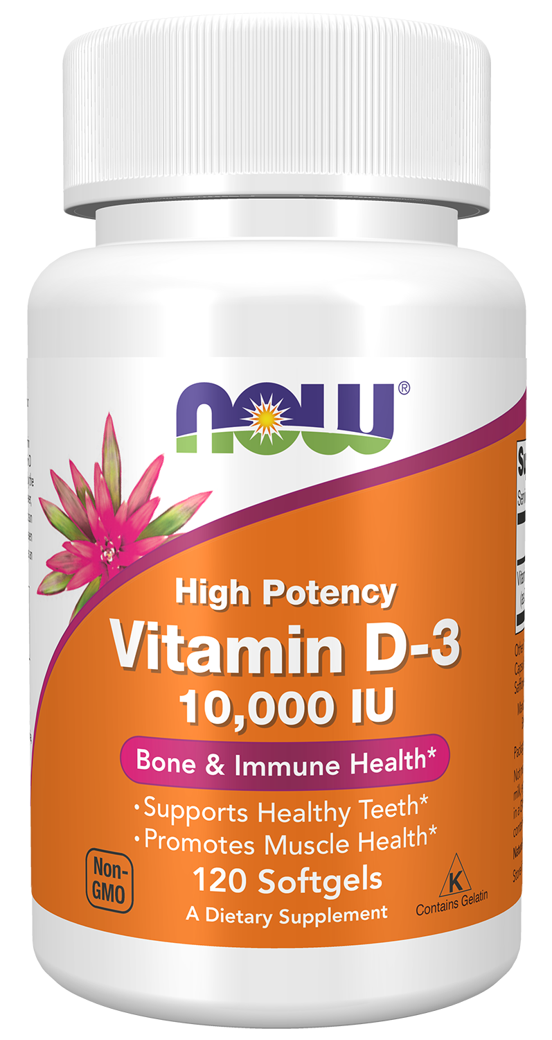 NOW Vit. D-3 10,000 I.U. 120 S.G.
