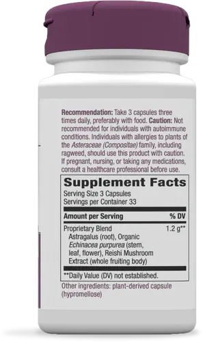 NATURE'S WAY Echinacea Astragalus &amp; Reishi 100 Veg. Caps.
