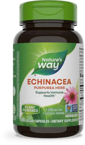 NATURE&#39;S WAY Echinacea Purp. Herb 400 mg. 100 Veg. Caps.