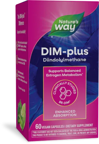 NATURE&#39;S WAY DIM-plus Estrogen Metabolism 60 Veg. Caps.