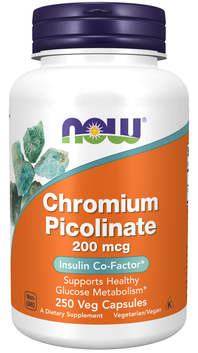 NOW Chromium Picolinate 200 mcg. 250 Veg. Caps.
