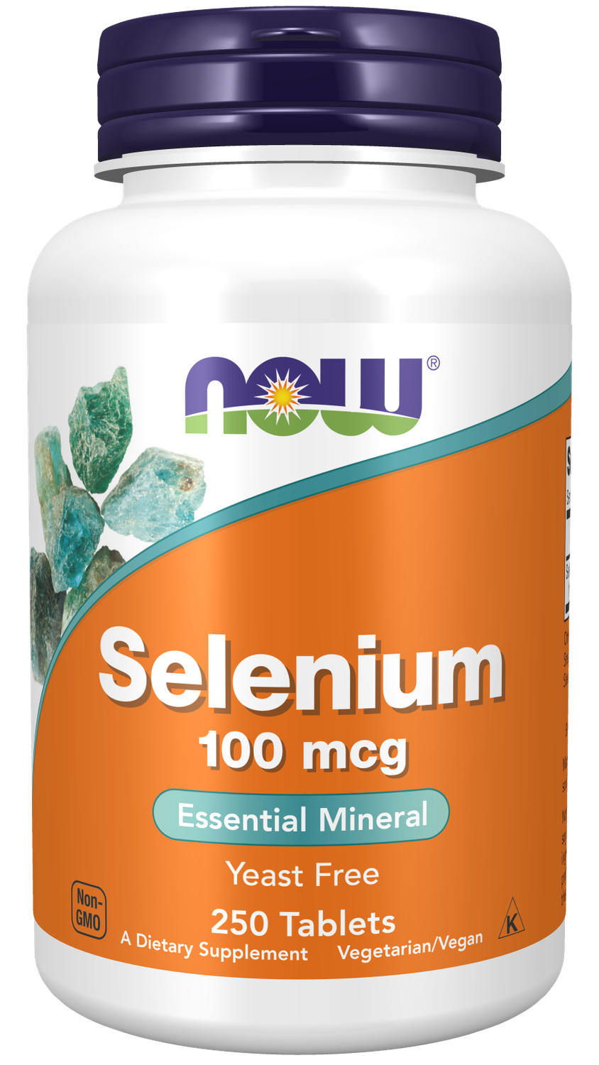 NOW Selenium 100 mcg 250 Tablets Yeast Free