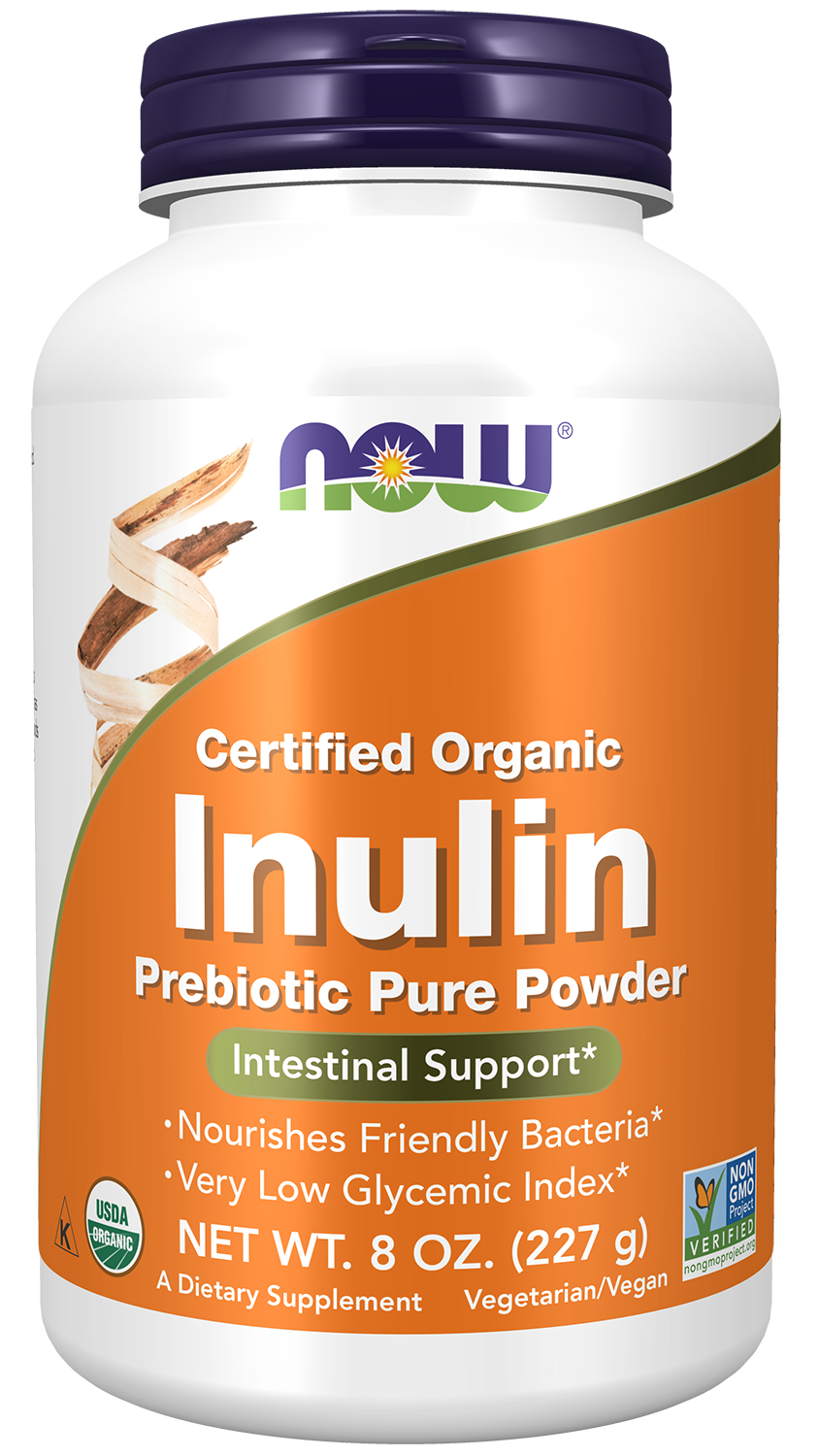 NOW Organic Inulin Pwdr. 8 oz.