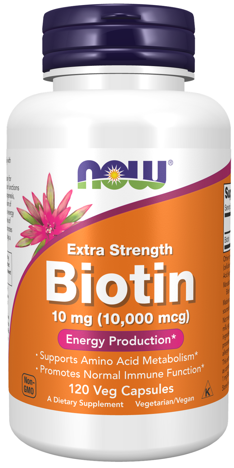 NOW Biotin 10 mg 120 Veg. Caps.