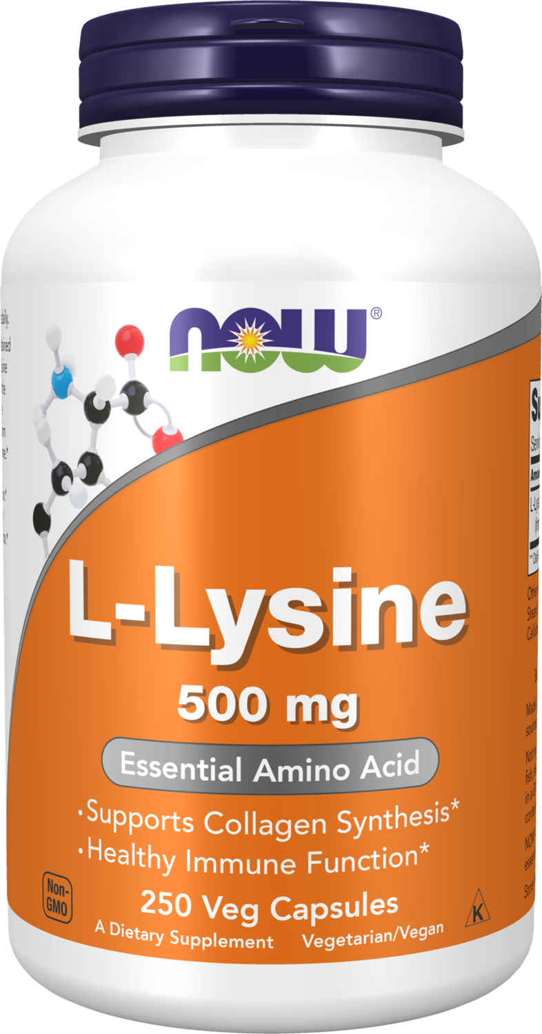 NOW L-Lysine 500 mg. 250 Caps.