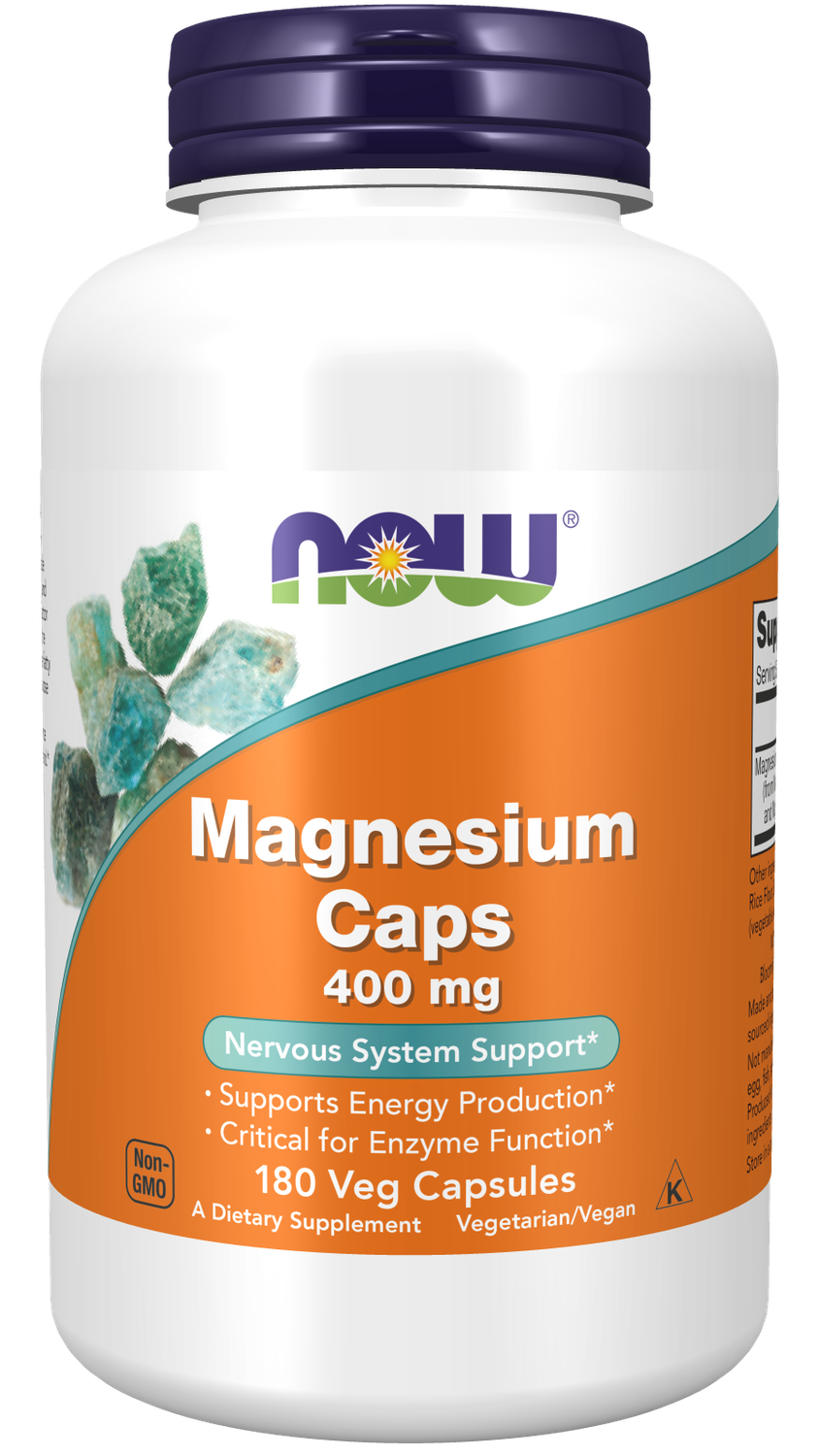 NOW Magnesium Caps 400 mg. 180 Veg. Caps