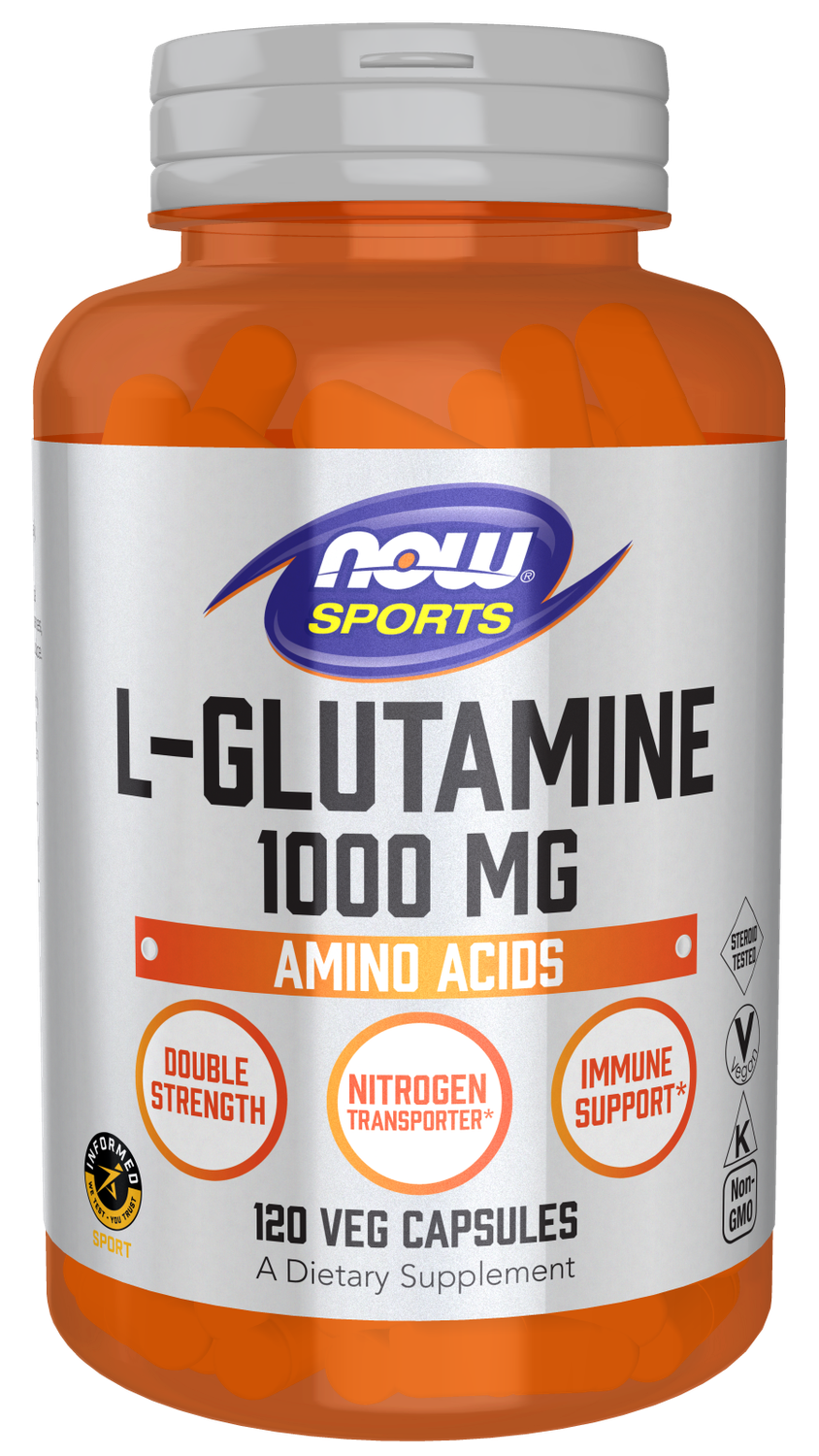 NOW SPORTS L-Glutamine 1000 mg. 120 Veg. Caps.